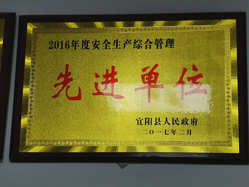 2016年度安全生產(chǎn)綜合管理先進(jìn)單位